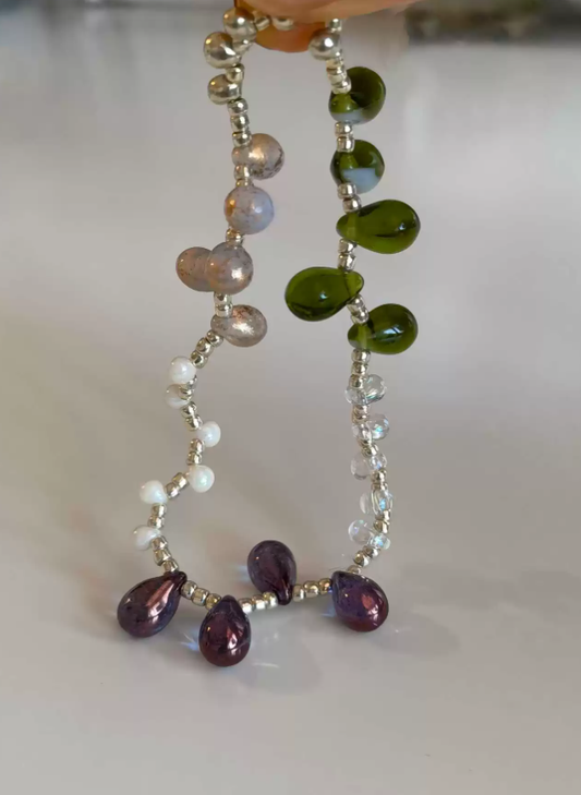 Aurora Glass Bead Stretch Bracelet