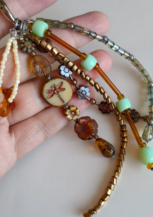 Vintage Blossom Tassel Bag Charm