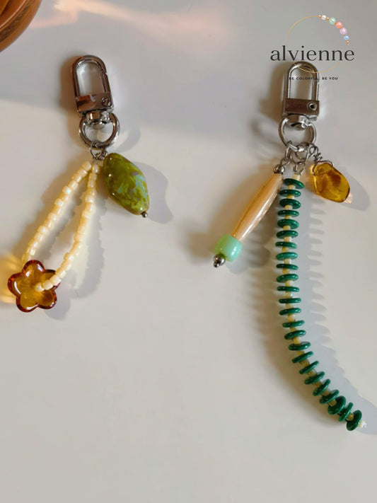 Rustic Charm Beaded Bag Pendant