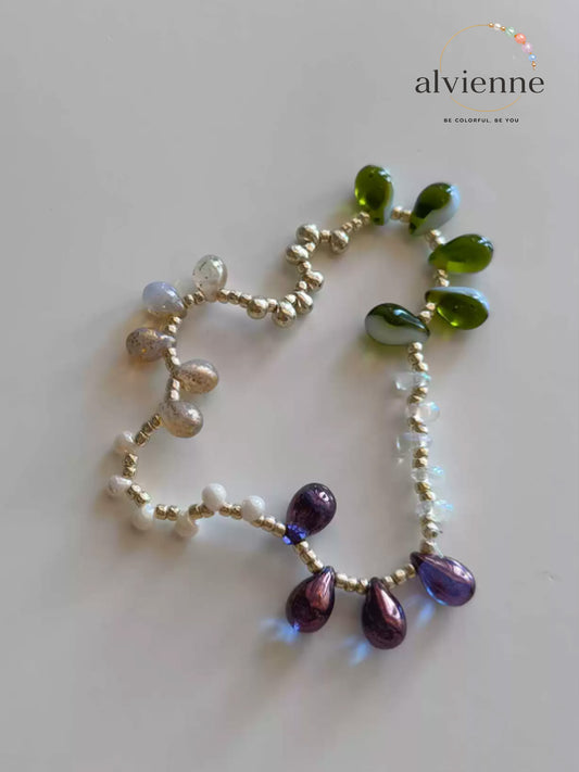 Aurora Glass Bead Stretch Bracelet