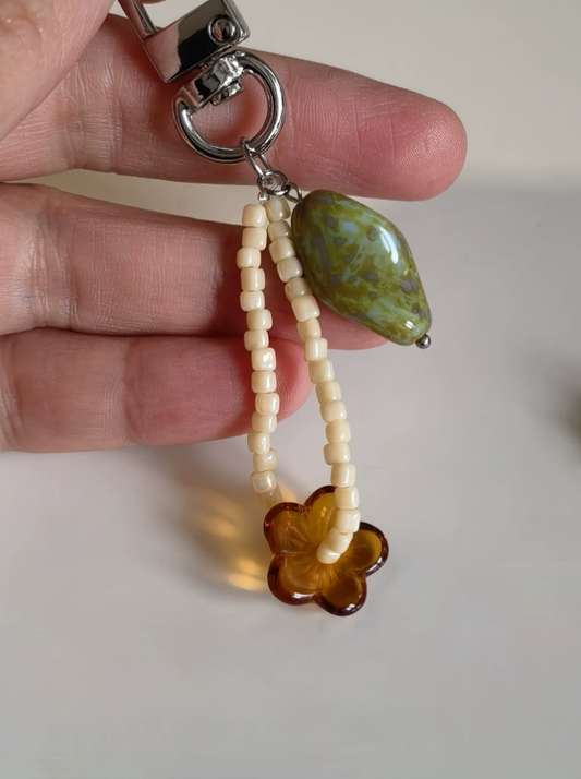 Rustic Charm Beaded Bag Pendant